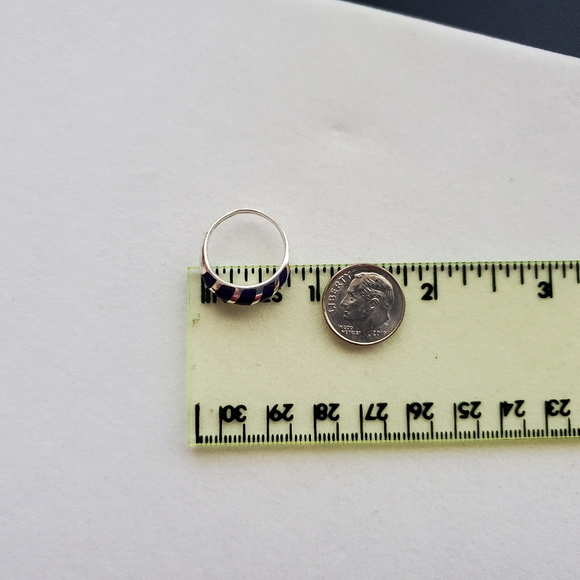 Sterling Lapis Band Ring - Picture 12 of 13